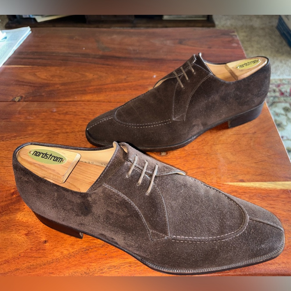 Gravati Men's dark Brown Suede Derby Shoes